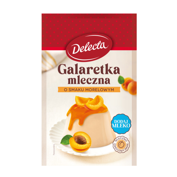 GALARETKA MLECZNA smak MORELI MORELA MORELOWY 60g DELECTA