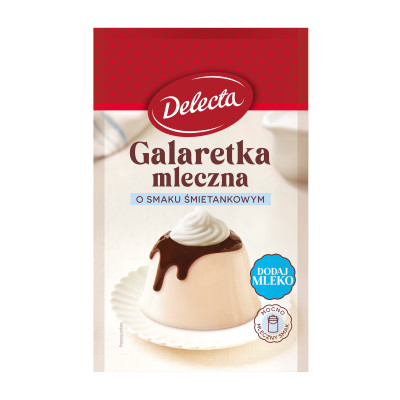 Delecta GALARETKA MLECZNA smak ŚMIETANKI ŚMIETANKA ŚMIETANKOWA 60g