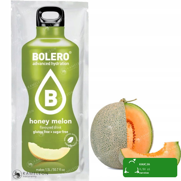 BOLERO DRINK NAPÓJ w proszku HONEY MELON stewia 9g KRÓTKA DATA