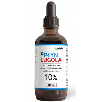 Wish PŁYN LUGOLA 10% czysty JOD JODEK POTASU TARCZYCA 100ml