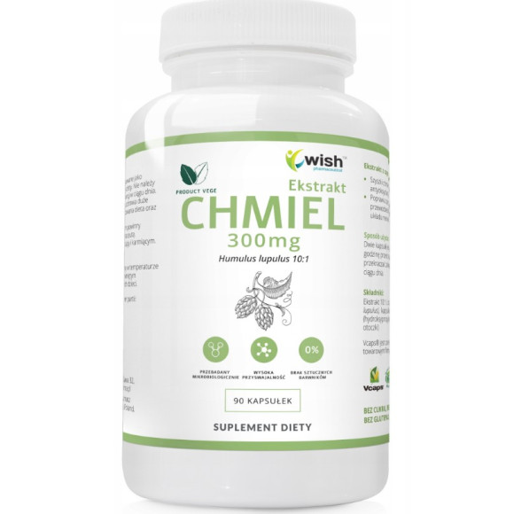 Wish CHMIEL ekstrakt z szyszek USPOKOJENIE SEN 90k