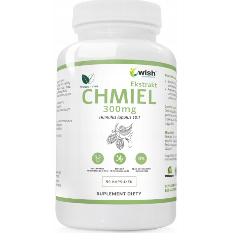 Wish CHMIEL ekstrakt z szyszek USPOKOJENIE SEN 90k