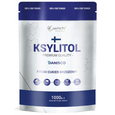 Wish KSYLITOL PREMIUM QUALITY Danisco zdrowy fiński CUKIER BRZOZOWY 1kg