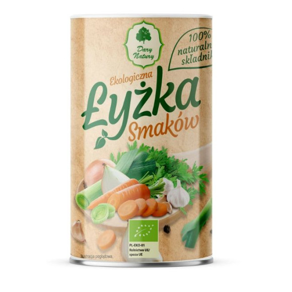 Dary Natury ŁYŻKA SMAKÓW eko przyprawa do dań 100% NATURALNE SKŁANIKI 150G