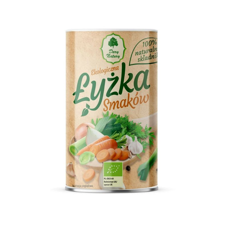 Dary Natury ŁYŻKA SMAKÓW eko przyprawa do dań 100% NATURALNE SKŁANIKI 150G