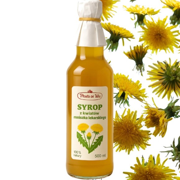 Prosto ze wsi SYROP Z KWIATÓW MNISZKA LEKARSKIEGO 500ml