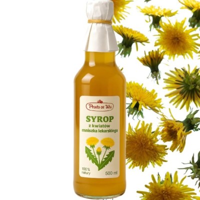 Prosto ze wsi SYROP Z KWIATÓW MNISZKA LEKARSKIEGO 500ml