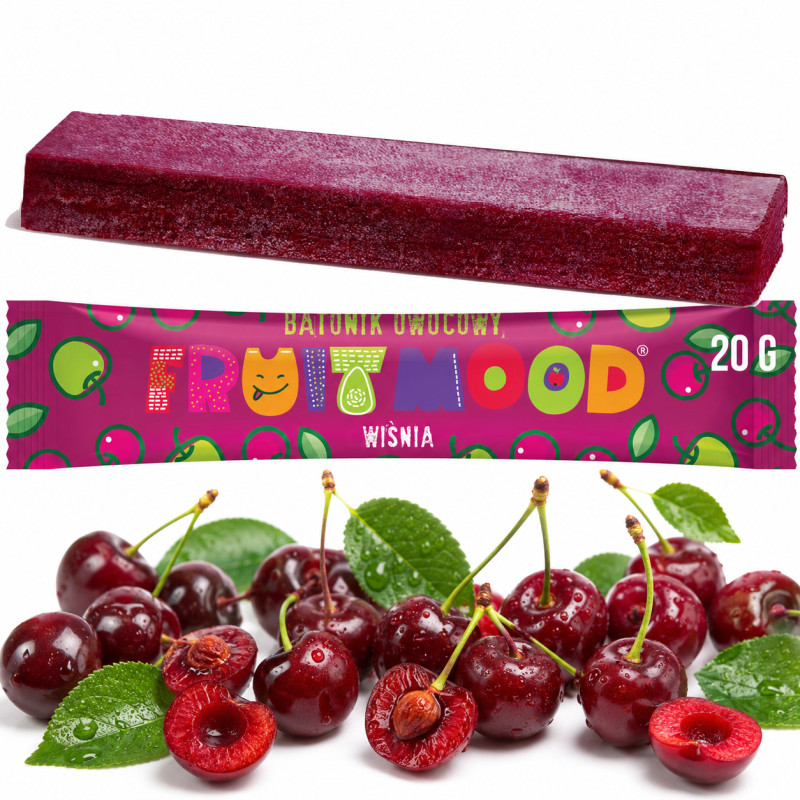FRUIT MOOD baton batonik owocowy WIŚNIA 20g