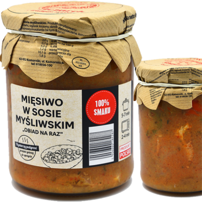 Mielczarek MIĘSIWO MIĘSO W SOSIE MYŚLIWSKIM w SŁOIKU gotowe