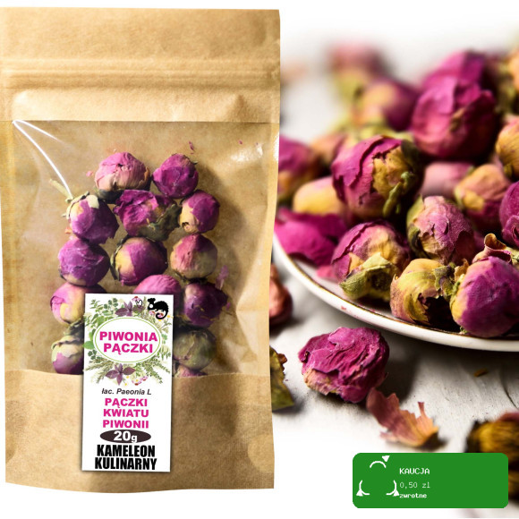 PIWONIA suszone PĄCZKI PIWONII JADALNE KWIATY 20g