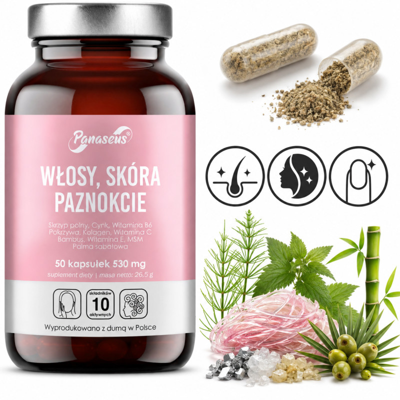 Yango Panaseus WŁOSY SKÓRA PAZNOKCIE 50 kapsułek