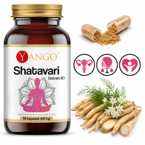Yango SHATAVARI wsarcie MENOPAUZA RÓWNOWAGA HORMONALNA 90 kapsułek