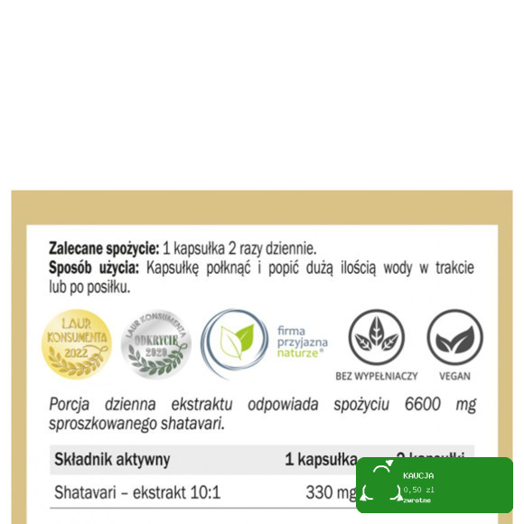 Yango SHATAVARI wsarcie MENOPAUZA RÓWNOWAGA HORMONALNA 90 kapsułek