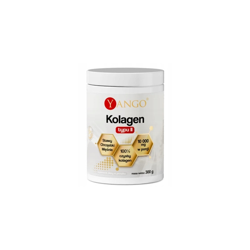 Yango KOLAGEN typu II wsparcie STAWY CHRZĄSTKI MIĘŚNIE 300g PROSZEK