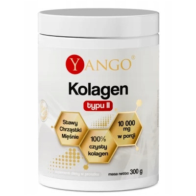 Yango KOLAGEN typu II wsparcie STAWY CHRZĄSTKI MIĘŚNIE 300g PROSZEK