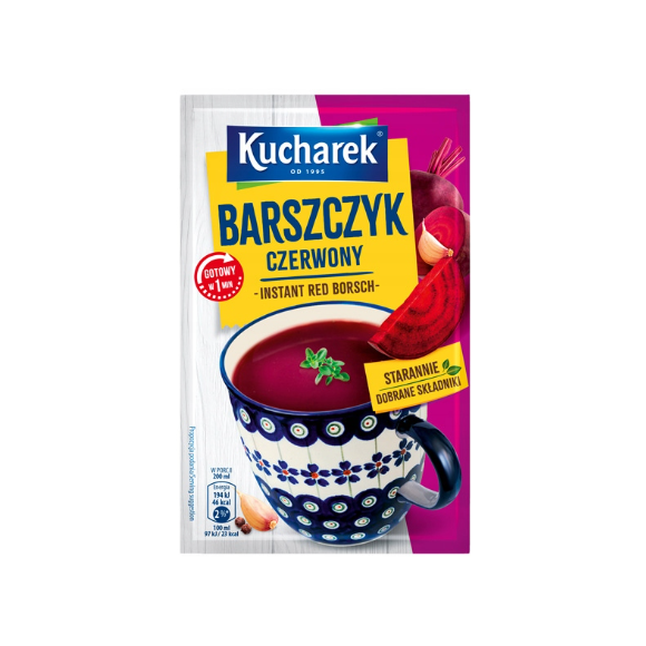 Kucharek ZUPA BARSZCZ CZERWONY jednoporcjowa GOTOWA W 1