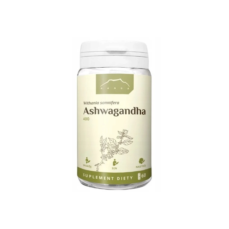 NANGA ASHWAGANDHA 400MG 60 kaps wsparcie UKŁAD NERWOWY