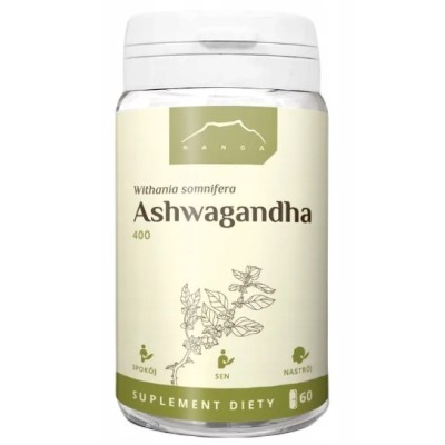 NANGA ASHWAGANDHA 400MG 60 kaps wsparcie UKŁAD NERWOWY