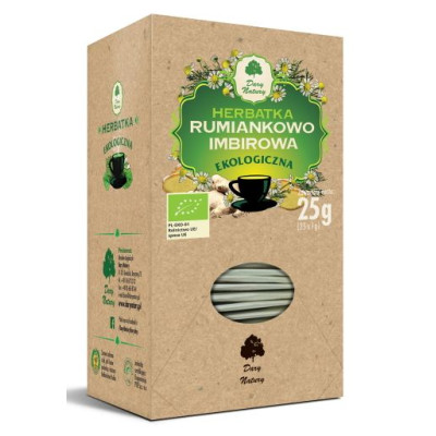 Dary Natury HERBATKA RUMIANKOWO-IMBIROWA eko 25sasz 25g wsparcie: TRAWIENIE