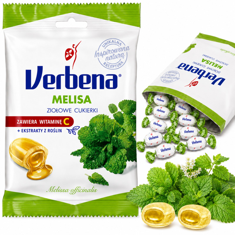Verbena ZIOŁOWE cukierki MELISA + WITAMINA C - 60g