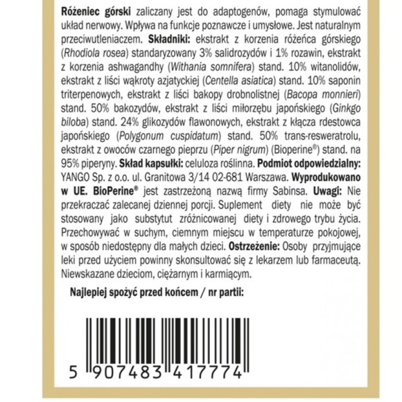 Yango RÓŻENIEC PREMIUM wsparcie STRES zwiększona