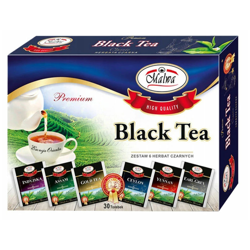 ZESTAW HERBAT CZARNYCH smakowych MALWA BLACK TEAS