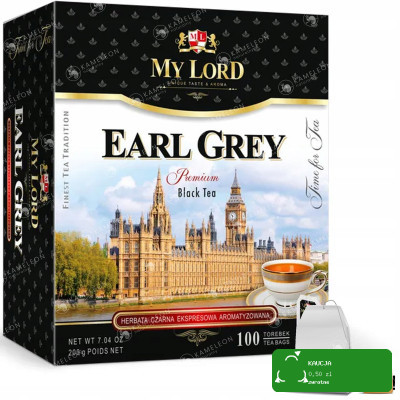 HERBATA CZARNA EARL GREY 200G ekspresowa 100torebe