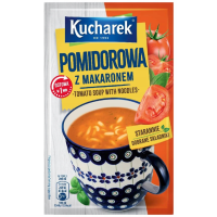 Kucharek ZUPA POMIDOROWA Z MAKARONEM jednoporcjowa GOTOWA W