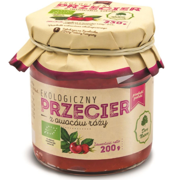 Dary Natury PRZECIER Z OWOCÓW RÓŻY RÓŻA eko 200g słoik