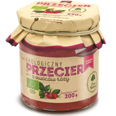Dary Natury PRZECIER Z OWOCÓW RÓŻY RÓŻA eko 200g słoik