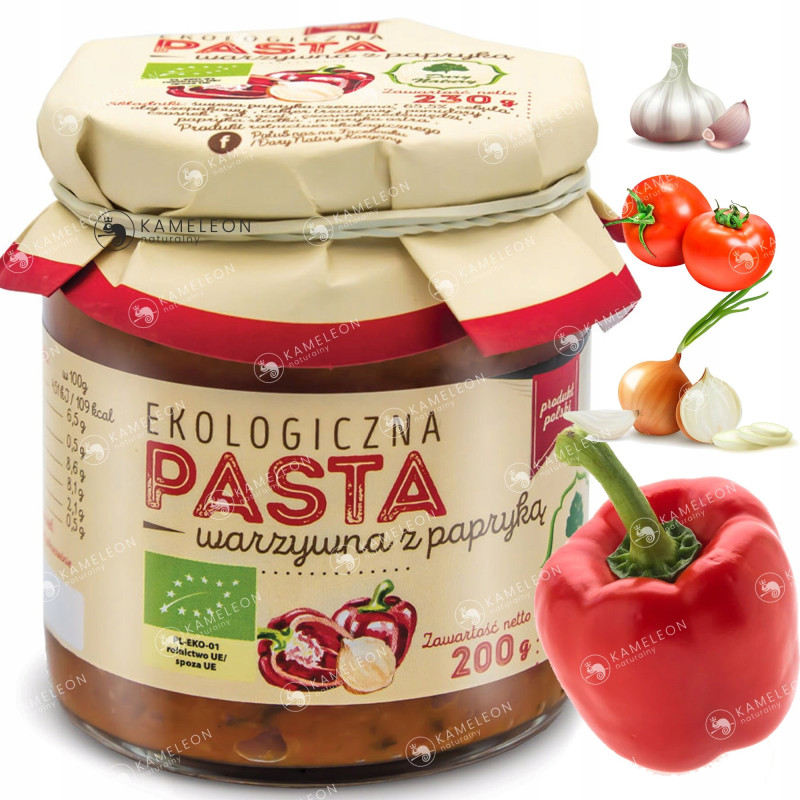 Dary Natury PASTA WARZYWNA do pieczywa dań Z PAPRYKĄ eko 200g