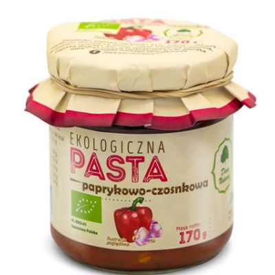 Dary Natury PASTA PAPRYKOWO CZOSNKOWA eko BIO 170g słoik