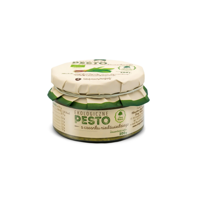 Dary Natury PESTO Z CZOSNKU NIEDŹWIEDZIEGO ekologiczny eko bio 200g słoik