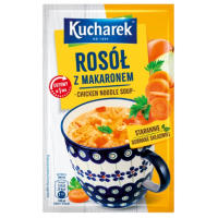 Kucharek ZUPA ROSÓŁ Z MAKARONEM jednoporcjowa GOTOWA W 1