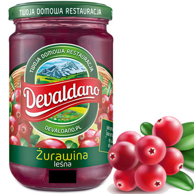 DEVALDANO - ŻURAWINA LEŚNA 290g / słoik