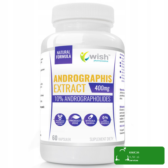 Wish ANDROGRAPHIS 10% ekstrakt 400MG 60kaps wsparcie ODPORNOŚĆ