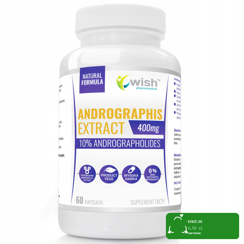 Wish ANDROGRAPHIS 10% ekstrakt 400MG 60kaps wsparcie ODPORNOŚĆ