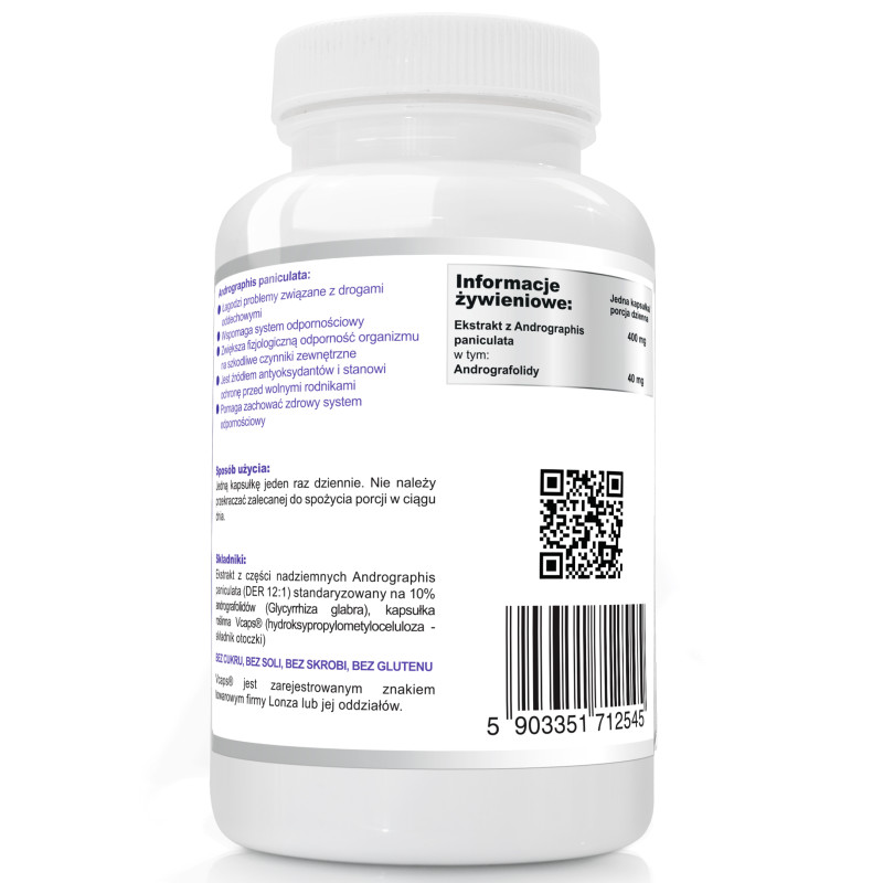 Wish ANDROGRAPHIS 10% ekstrakt 400MG 60kaps wsparcie ODPORNOŚĆ