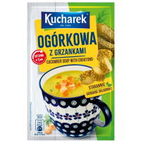 Kucharek ZUPA OGÓRKOWA Z GRZANKAMI jednoporcjowa GOTOWA W 1