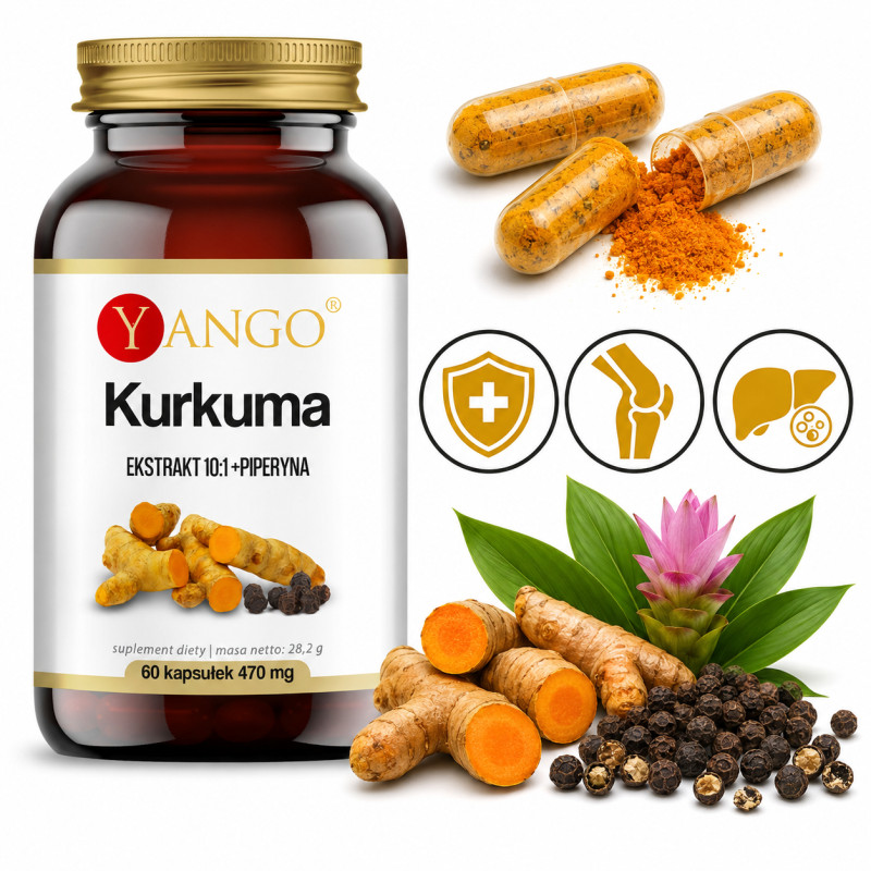 Yango KURKUMA plus PIPERYNA 60 kapsułek