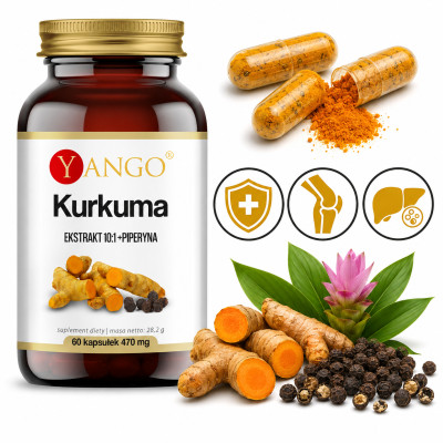 Yango KURKUMA plus PIPERYNA 60 kapsułek
