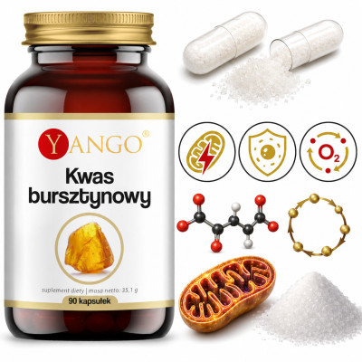 Yango KWAS BURSZTYNOWY wspracie METABOLIZM ENERGENTYCZNY 90 kapsułek