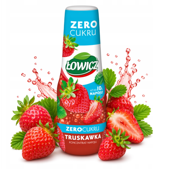 Łowicz SYROP TRUSKAWKA ZERO CUKRU 500ML KONCENTRAT DO