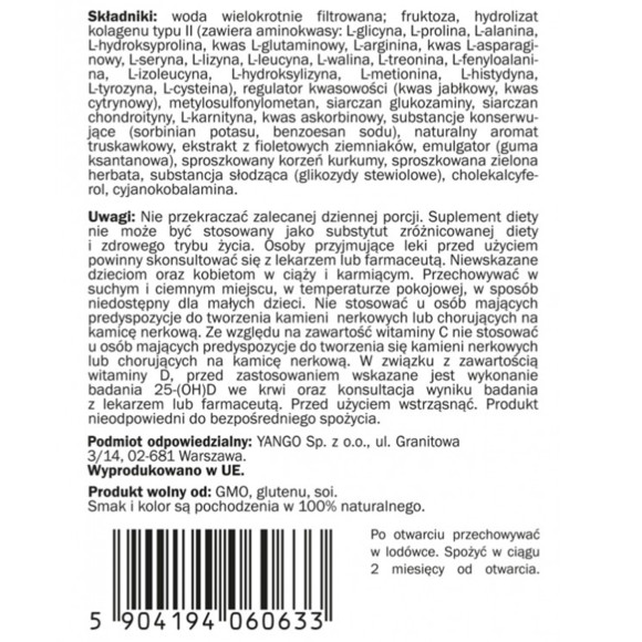 Yango KOLAGEN NA STAWY 5000mg + Glukozamina MSM 500ml