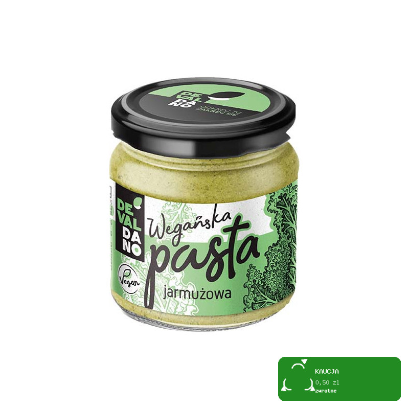WEGAŃSKA PASTA JARMUŻOWA słonecznikowa Z JARMUŻEM 170g Devaldano
