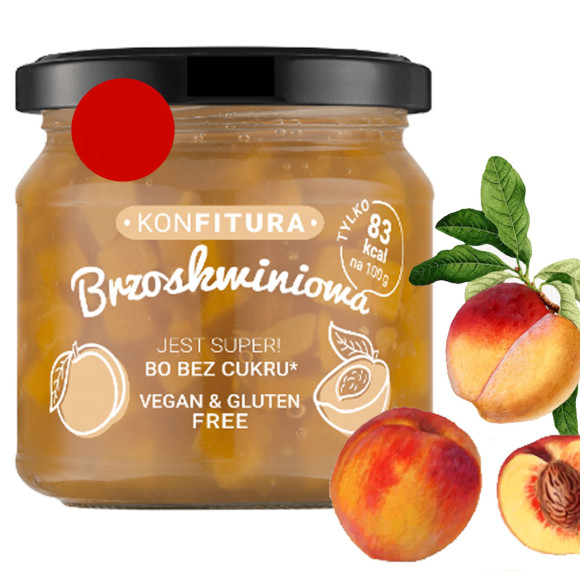 Devaldano KONFITURA BRZOSKWINIOWA bez CUKRU 190G