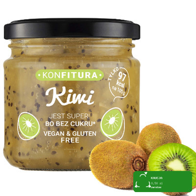 DEVALDANO - KONFITURA BEZ CUKRU - KIWI 190G / słoik