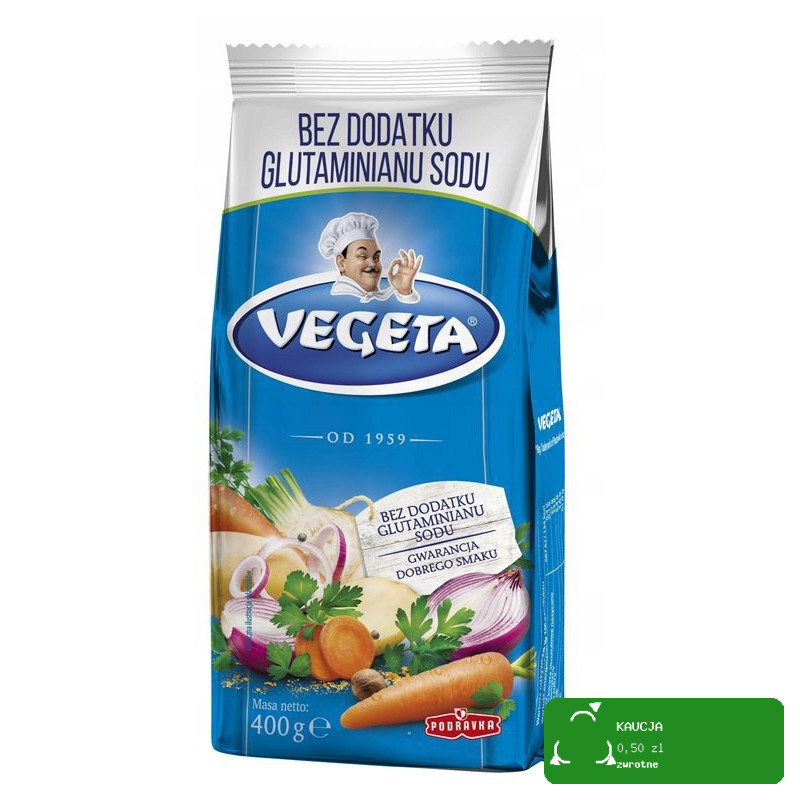 VEGETA bez glutaminianu sodu PRZYPRAWA WARZYWNA DO DAŃ 400g 0,4KG PODRAVKA