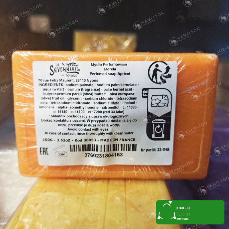 LA SAVONNERIE MYDŁO Marsylskie KOSTKA MORELA 100G