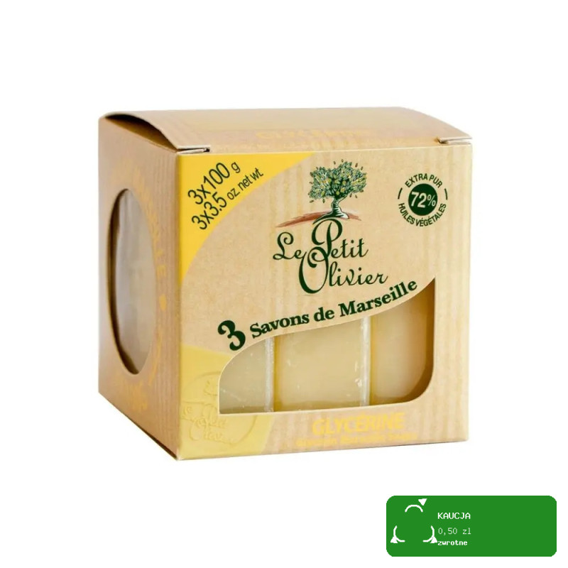 LE PETIT OLIVIER mydło francuskie marsylskie WERBENA CYTRYNOWA 3x 100g 300g